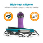 High Heat Silicone Hot Sleeve Cover for Flat Iron (Purple)
