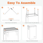 100L Laundry Hamper with Lid (Off-White / 100L)