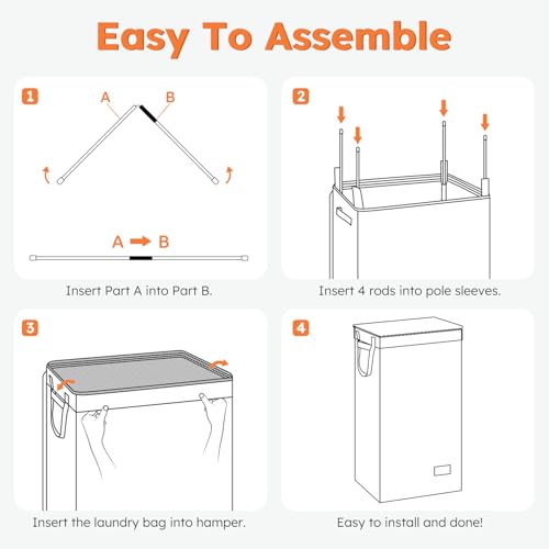 100L Laundry Hamper with Lid (Off-White / 100L)