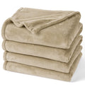 Fleece Blanket Twin Size 76x90 (Khaki / Twin xl(76" X 90"))