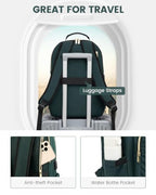 Laptop Backpack Purse for Women (Deepgreen / 15.6-Inch)