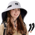 Outdoor Sun Hat for Men Women (1pack-light Grey/Arm Sleeves)