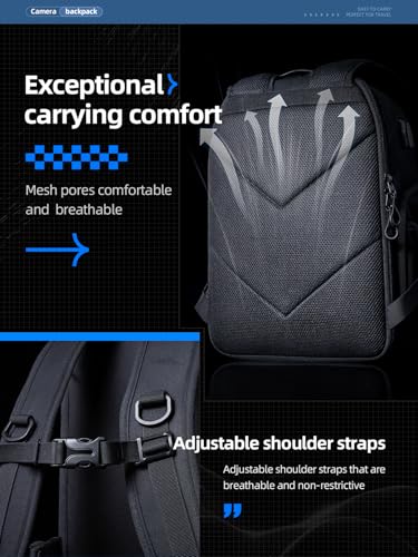 20L Camera Backpack for DSLR (Black / 20L)