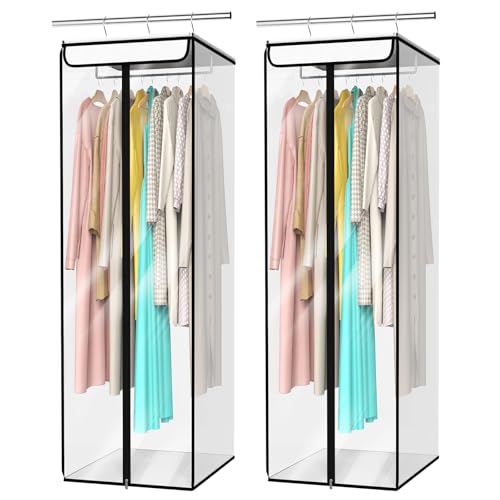 Garment Bags for Hanging Clothes (Clear / 54"-2PCS)