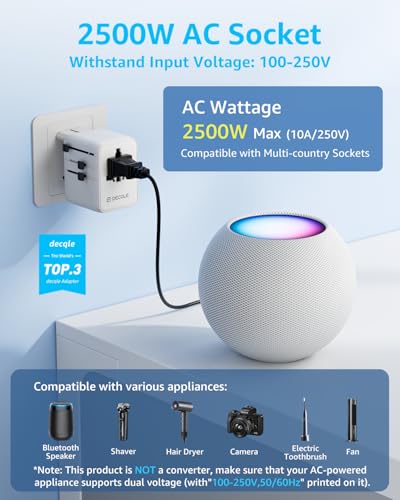Pro” Universal Travel Adapter 3 USB (3C+2A 70W / White)