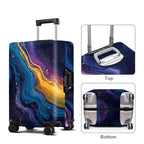Luggage Cover Washable Suitcase Protector Anti (Purple marble / L(fits 28-30Inch suitcase))