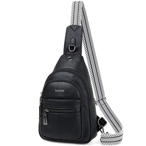 7L Sling Bag for Women Vegan Leather Crossbody Purse Chest Bags Fashionable Trendy Fanny Pack with Travel (7L / 7l-m-black)