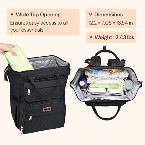 Diaper Bag Backpack (Black)