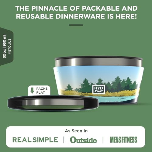 1 Quart Collapsible Insulated Bowl with Lid (32oz / Metolius)