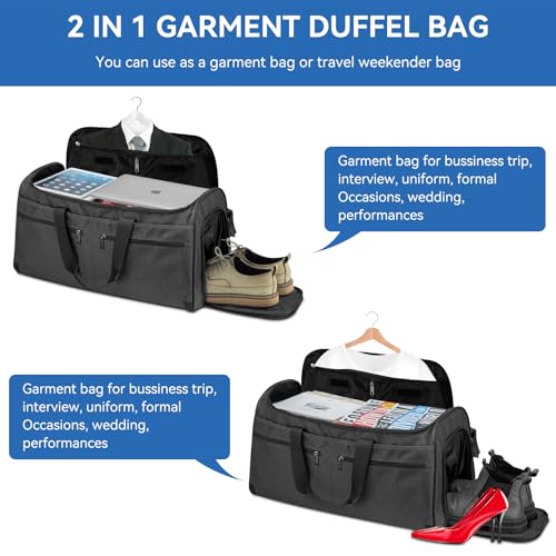 Garment Duffle Bags for Travel (Midnight Grey)