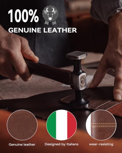 Wallet for Men RFID Blocking Genuine Leather Bifold Wallets (coffee brown)