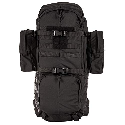 Tactical Rush 100 Large Duty Deployment Backpack 60L Molle Bag (Black / Small-Medium)
