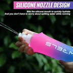 TPU Soft Flask Lightweight Portable Reusable Water Bottle (Pinkish-purple-500ML*2)