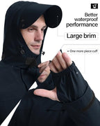 Rain Suit Waterproof Breathable Lightweight 2 (Large / Navy Blue)