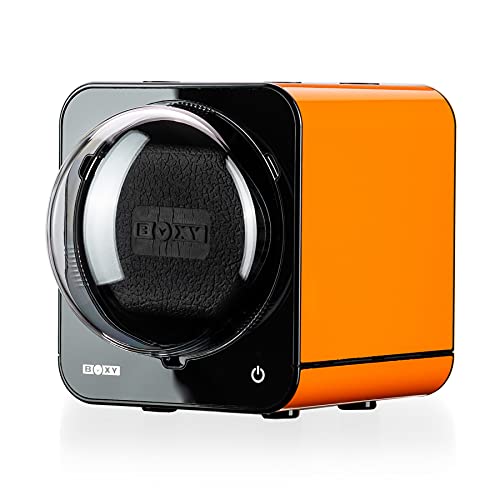 Watch Winder for Automatic Watches with Vertical Rotor Stop (Orange)