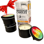 Massage Candle Variety 3 Pack 6.75 oz (3 Count Variety Pack / Whipped Vanilla, Pina Colada, Cherry Merlot)