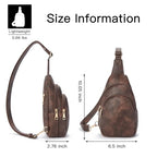 Crossbody Bags for Women Leather Sling Bag for Woman Travel Coffee (3-coffee)