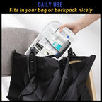 16 Pieces Clear Makeup Bags Bulk (16pcs White M)