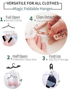 Portable Foldable Clothes Hanger (2 Racks+5 Hangers)