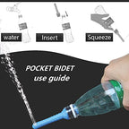 2PCS Pack Portable Bidet 450ml Travel Bidets + Blue Backpacking Bidet (450ml 1nozzle Bidet + Pocket Bidet)