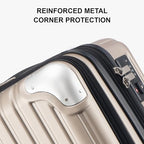 Carry on Luggage Airline Approved (Champagne / 20 Inch - Expandable)