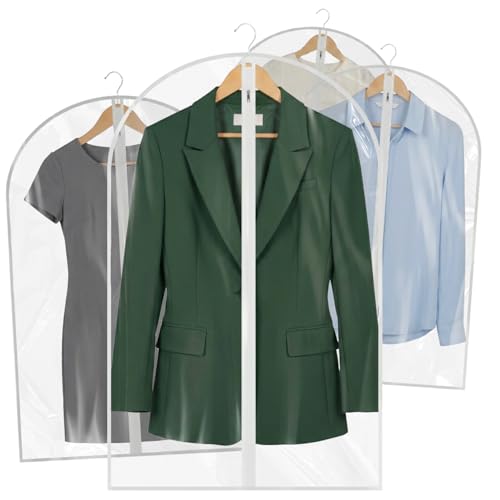 36” All Clear Garment Bags for Women Suit Bags (36" -12 Pack)