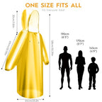 6 20 & 50 Pack Disposable Rain Ponchos for Adults (Orange / 50 Pack)