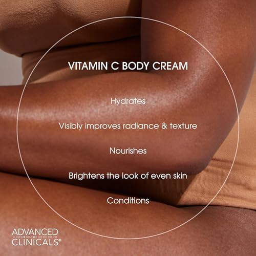 Retinol Body Lotion + Brightening Vitamin C Lotion 2pc Skincare Set For Women & Men (Retinol + Vitamin C Cream Bundle / 2 Piece Set)