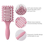 Curl Defining Brush for Curly Hair (2Pcs Pink)
