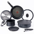 Ingenio Expertise Non Stick Cookware Set 10 Piece (Black / 10-Piece induction)