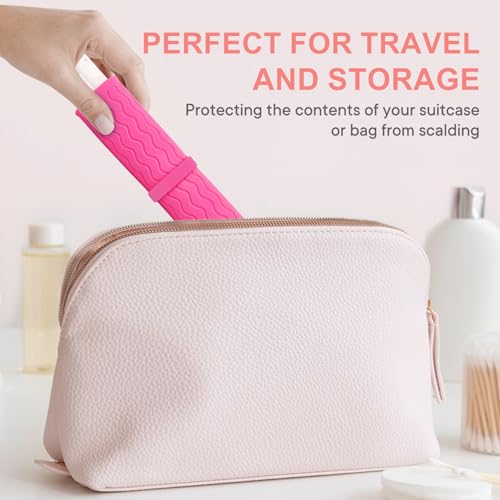 Oversize Silicone Heat Resistant Mat for Hair Tools (Hotpink)