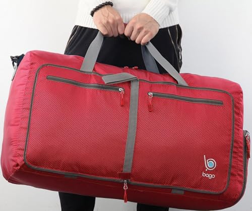 Travel Duffle Bag for Women & Men. Duffel Bag for Traveling & Camping (80L / Red)