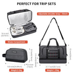 Travel Duffle Bags for Men Weekender Bags with Toiletry Bag Sets Carry On Overnight Bag 55L （B696 Silvery Grey） (Silvery Grey)