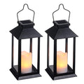 2 Pack Solar Lanterns (Black Modern)