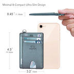 Slim Minimalist Wallet RFID Credit Card Holder for Men (small / Pearl Gray)