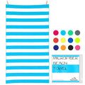 Microfiber Beach Towel Sand (M-light Blue Stripes / Large(60x30"))