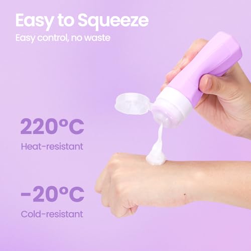 Travel Bottles for Toiletries 3oz (17Pack / Purple)