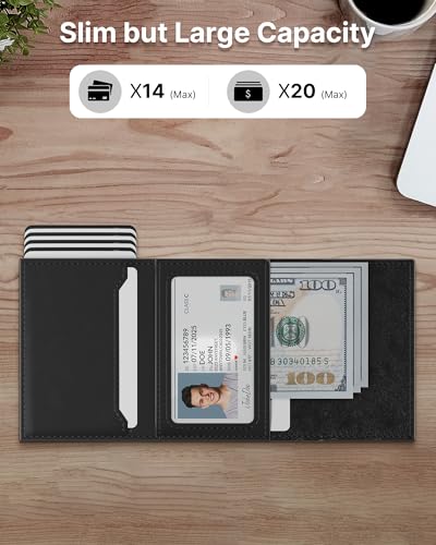 Mens Wallet Card Holder (Deep Black)