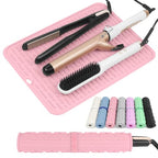 Oversize Silicone Heat Resistant Mat for Hair Tools (Pink)
