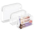 3 Pack Clear Makeup Bags (Multisize / White)