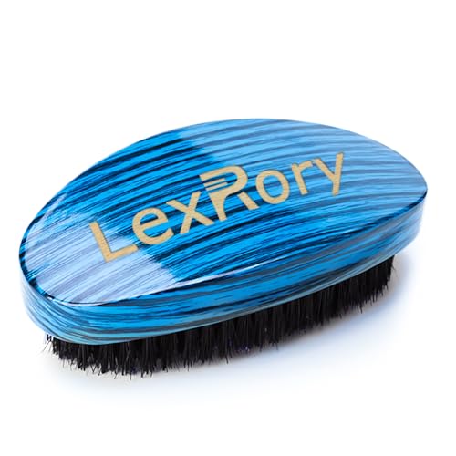 Curved Wave Brush for Men 360 (Stripes Blue)