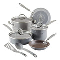 Cucina Nonstick Cookware (Sea Salt Gray / 10 Piece Porcelain)
