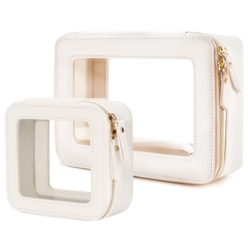 Clear Makeup Bag Set (Off-White / Compact Duo)