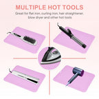 Oversize Silicone Heat Resistant Mat for Hair Tools (Purple)