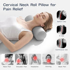 Neck Roll Cervical Pillow for Neck Pain Relief (Grey / Large - 6.0" H)