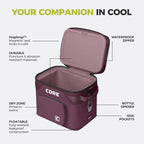 Magnetic Leak Proof 18 Can Soft Cooler with Waterproof Zipper (Mulberry / 18 Can)