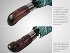 Folding Umbrella Real Wood Handle Walnuts Alpine Green (Walnuts Alpine Green)