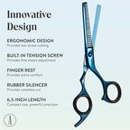 Professional Hair Cutting And Thinning Scissors (Blue / SecureHook Series)