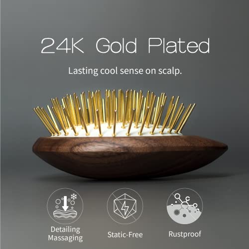 Acubrusher 24K Gold (24K Gold Bristles / Walnut Wood)