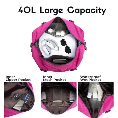 Duffel with Utility Pouch (Purple)